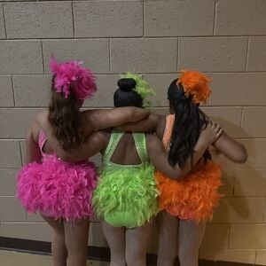 Vibrant Feathered Kids Costume Set